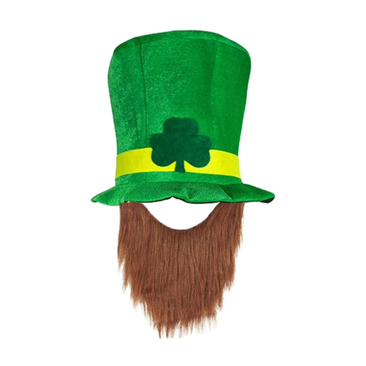 2025 New St. Patrick\'s Day Irish Top Hat Beard Green Shamrock Hats for Saint Patrick Day Home Party Decor Cosplay Costume Props