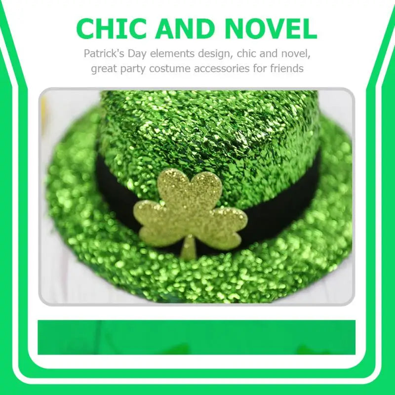 Day Patrick Hairpin Hair Hat Clip S Party Patricks St Decorative Headwear Accessory Leprechaun Glitter Alligator Green Barrettes