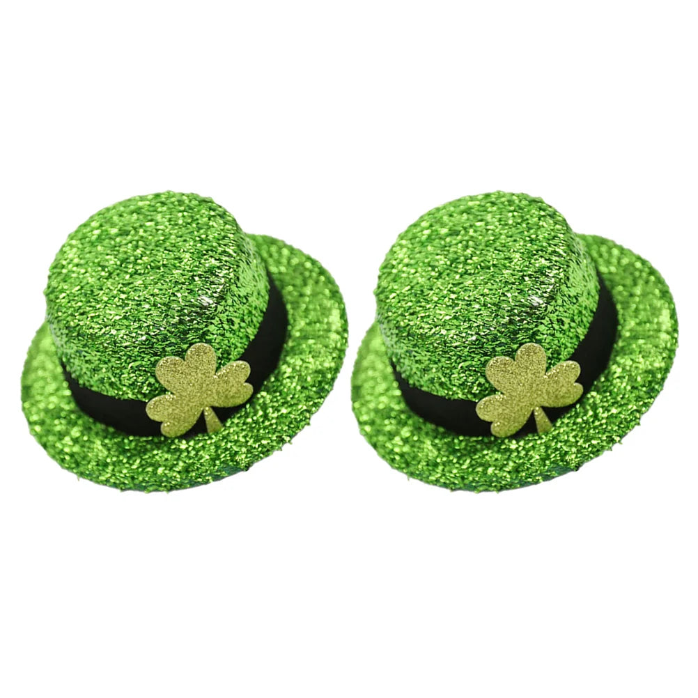 Day Patrick Hairpin Hair Hat Clip S Party Patricks St Decorative Headwear Accessory Leprechaun Glitter Alligator Green Barrettes