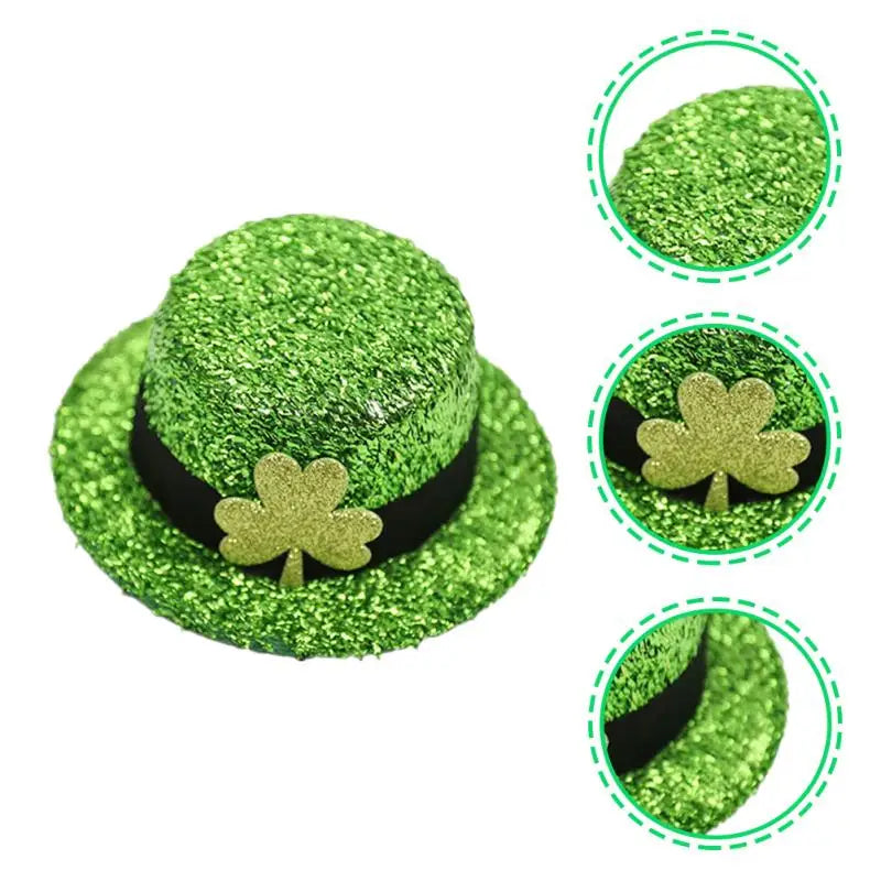 Day Patrick Hairpin Hair Hat Clip S Party Patricks St Decorative Headwear Accessory Leprechaun Glitter Alligator Green Barrettes