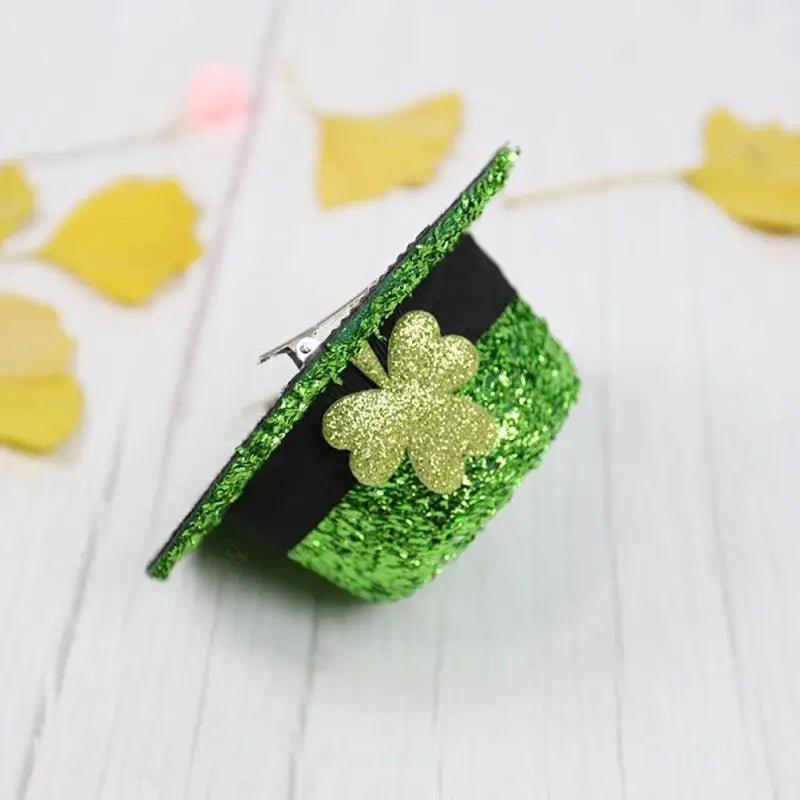 Day Patrick Hairpin Hair Hat Clip S Party Patricks St Decorative Headwear Accessory Leprechaun Glitter Alligator Green Barrettes