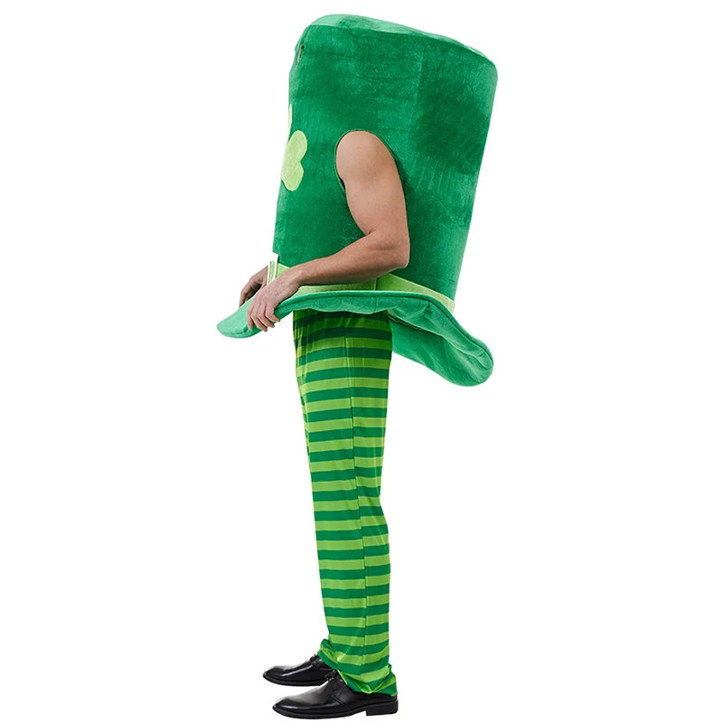 Dress Up Green Four Leaf Clover Mascot Costume