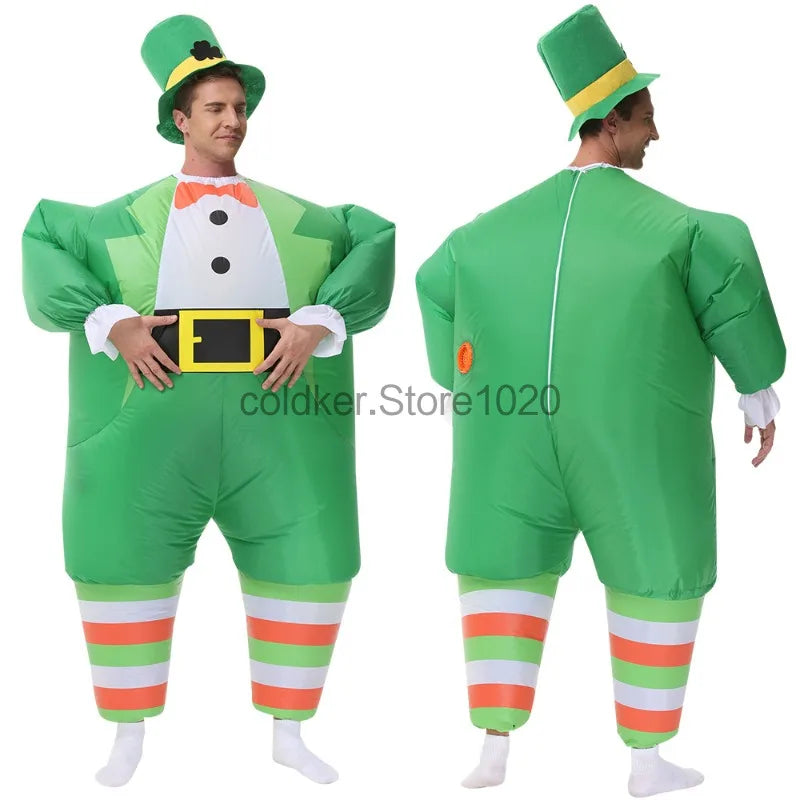 Funny Green Irish Suits Inflatable Costumes Festival Carnival Party Outfits