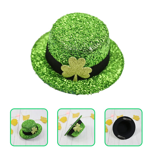 Day Patrick Hairpin Hair Hat Clip S Party Patricks St Decorative Headwear Accessory Leprechaun Glitter Alligator Green Barrettes