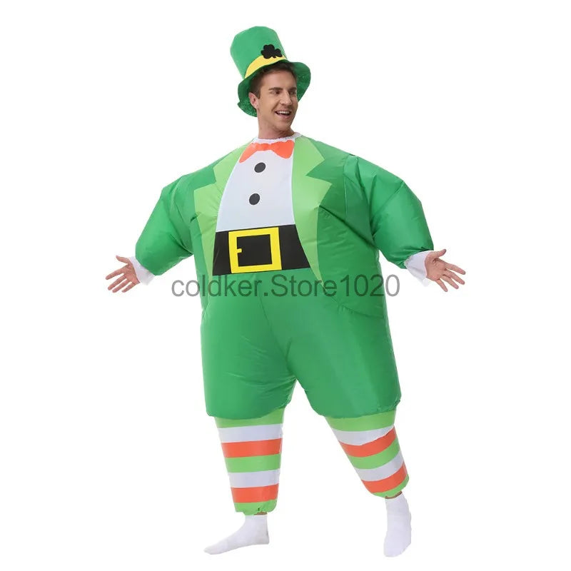 Funny Green Irish Suits Inflatable Costumes Festival Carnival Party Outfits