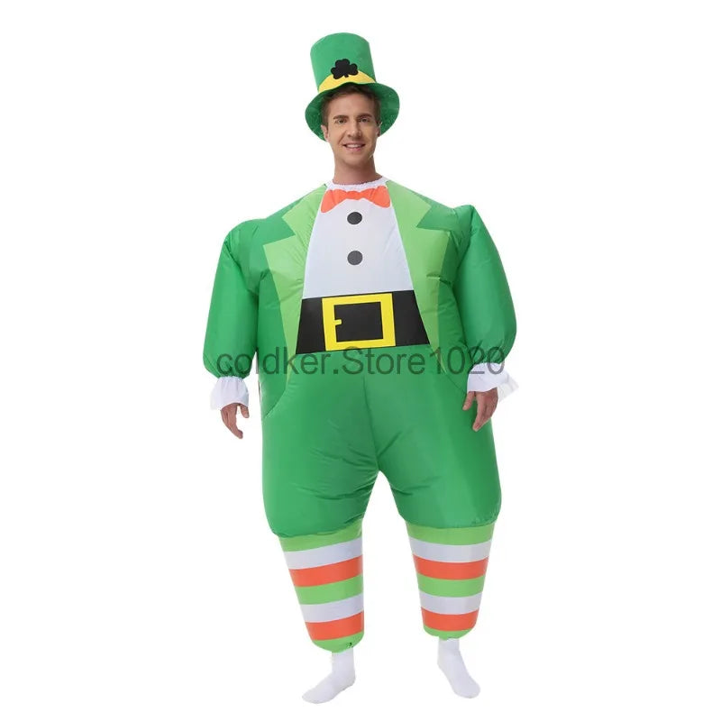 Funny Green Irish Suits Inflatable Costumes Festival Carnival Party Outfits