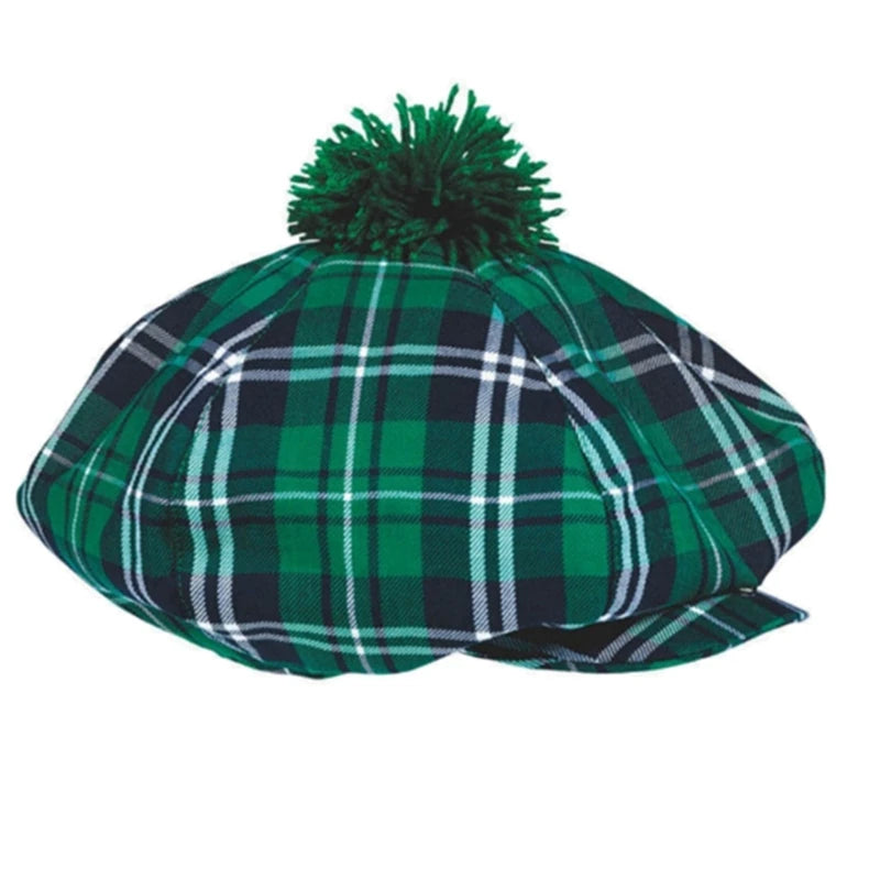 Green Plaids Bowtie Octagonal Hat Set for St. Patricks Day Gifts Party Headpiece Painter Hat for Carnivals Holiday Stage Shows