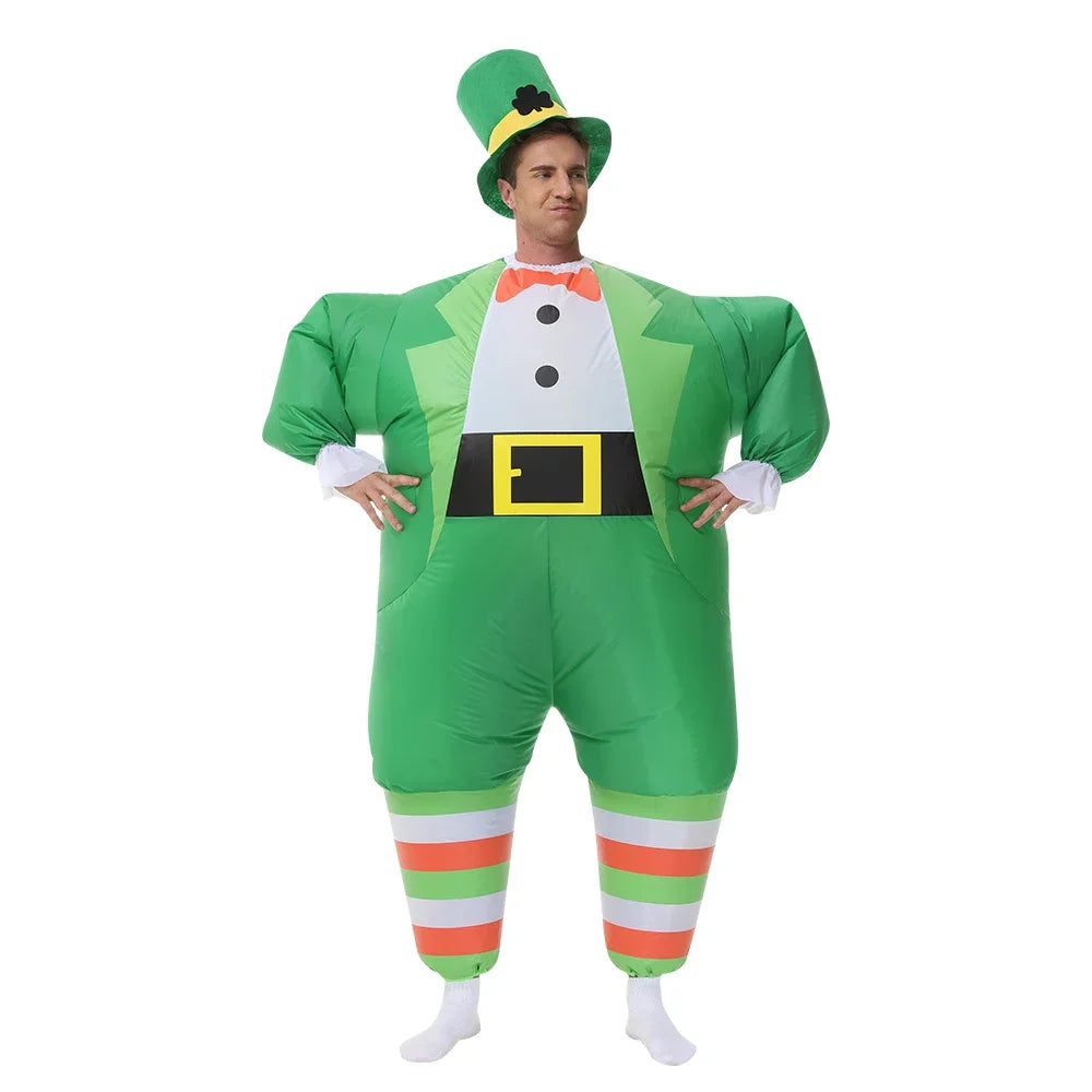 Funny Green Irish Suits Inflatable Costumes Festival Carnival Party Outfits