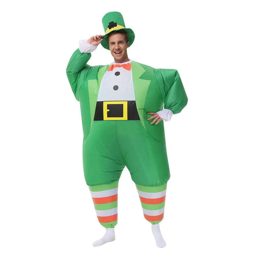 Funny Green Irish Suits Inflatable Costumes Festival Carnival Party Outfits